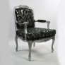 Крісло класика в кольорі срібло патина