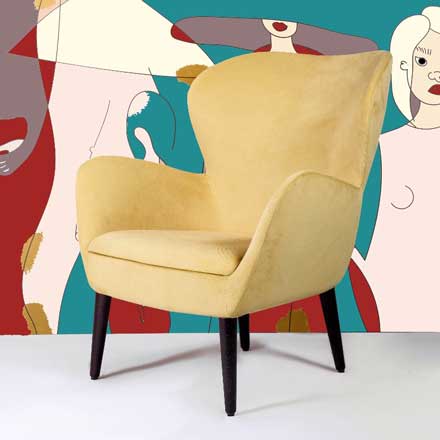 Everyone's favorite SIXTY armchair in a bright design